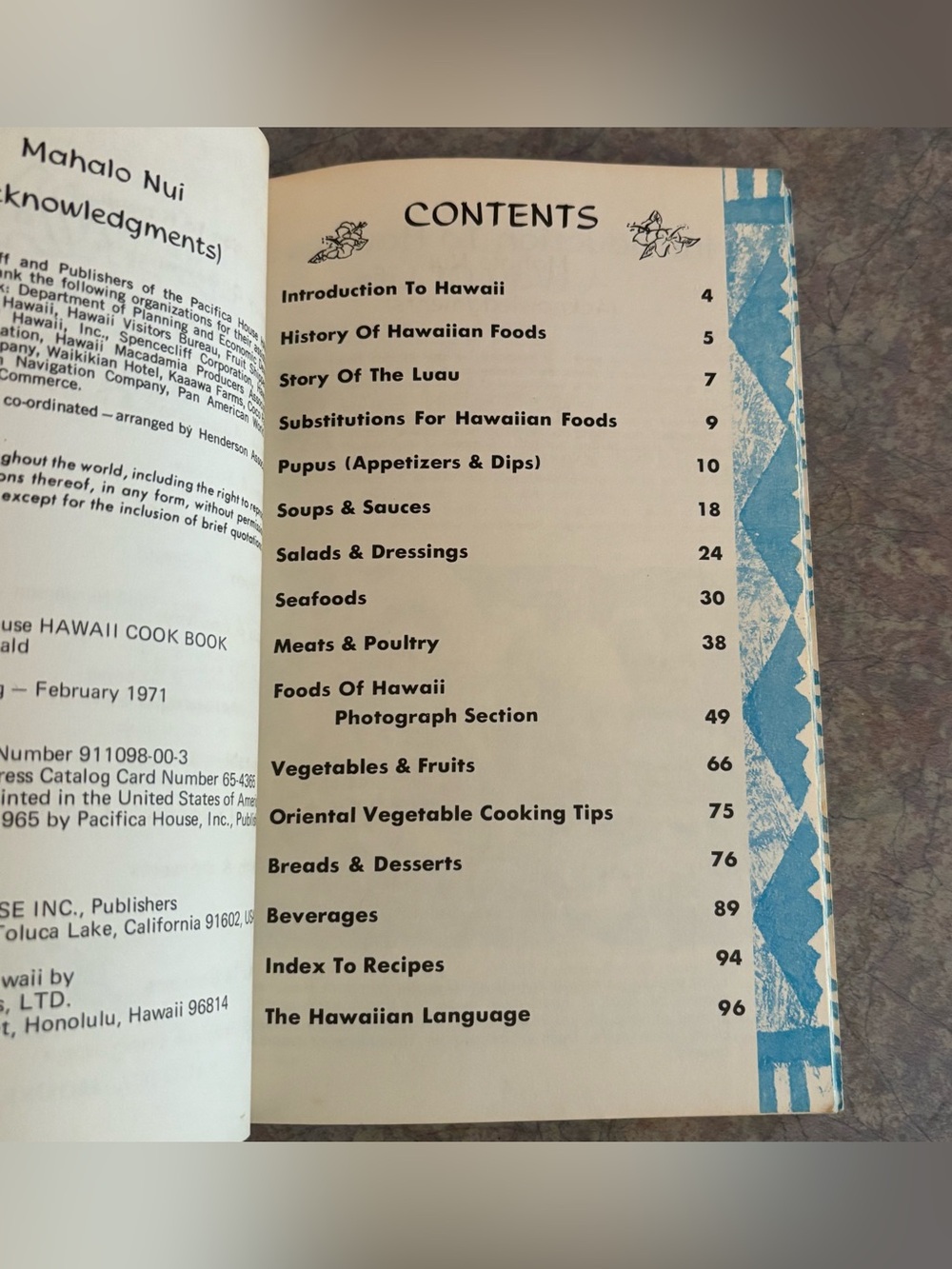 70's "The Pacifica House Hawaii Cook Book" - Traditional Hawaii Recipes and Luau - Picture 5 of 15